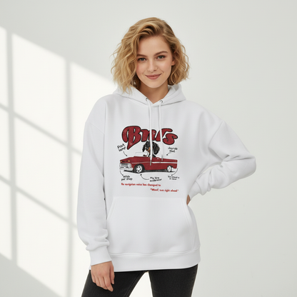 "Woof Turn Right" Funny Dachshund Driving Hoodie H1134