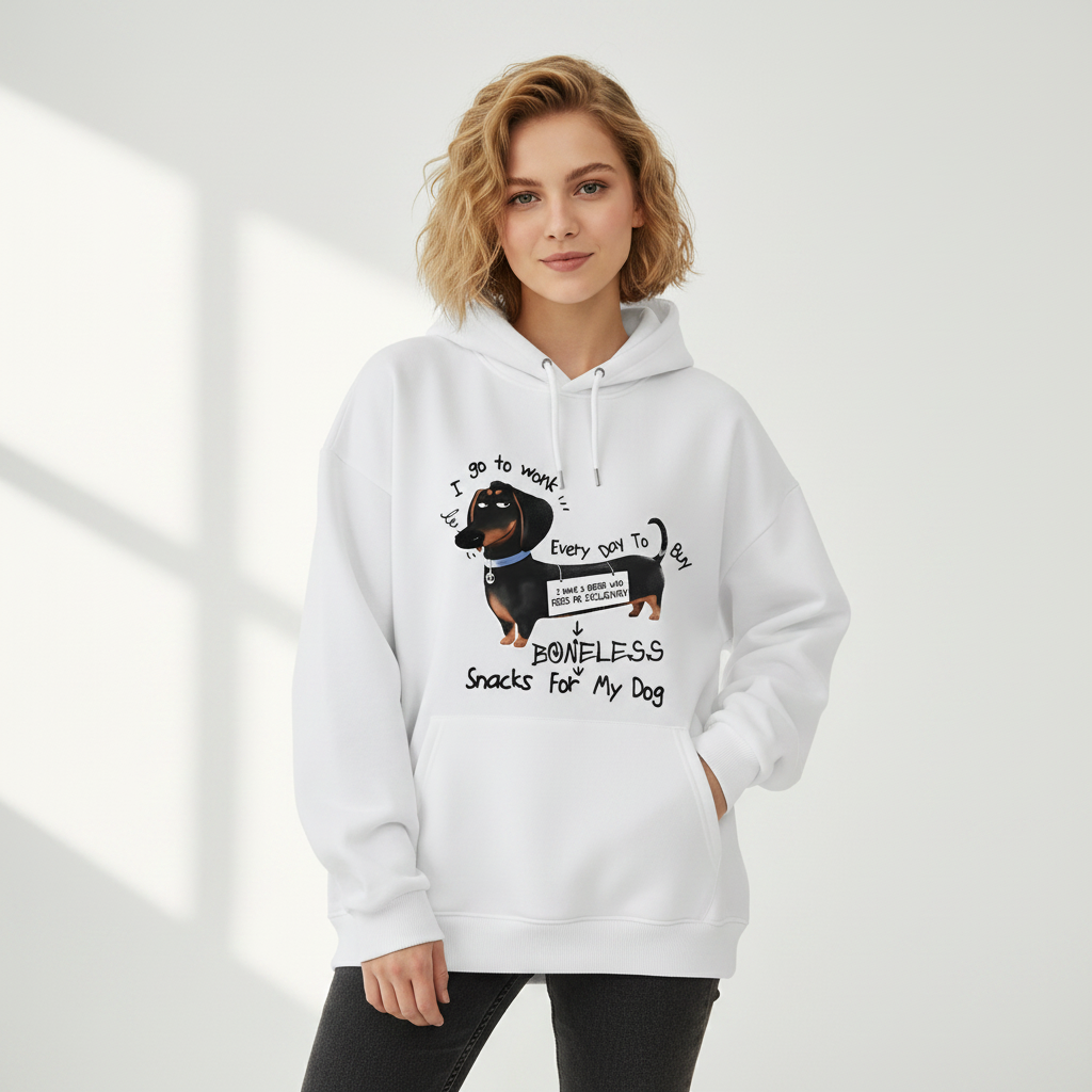 "Boneless Snacks for My Dog" Funny Dachshund Hoodie H1135