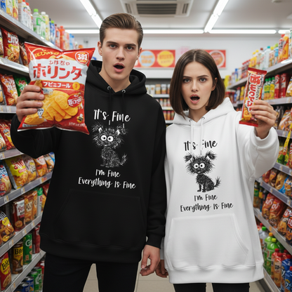 "Everything Is Fine" Funny Messy Dog Graphic Hoodie H1119