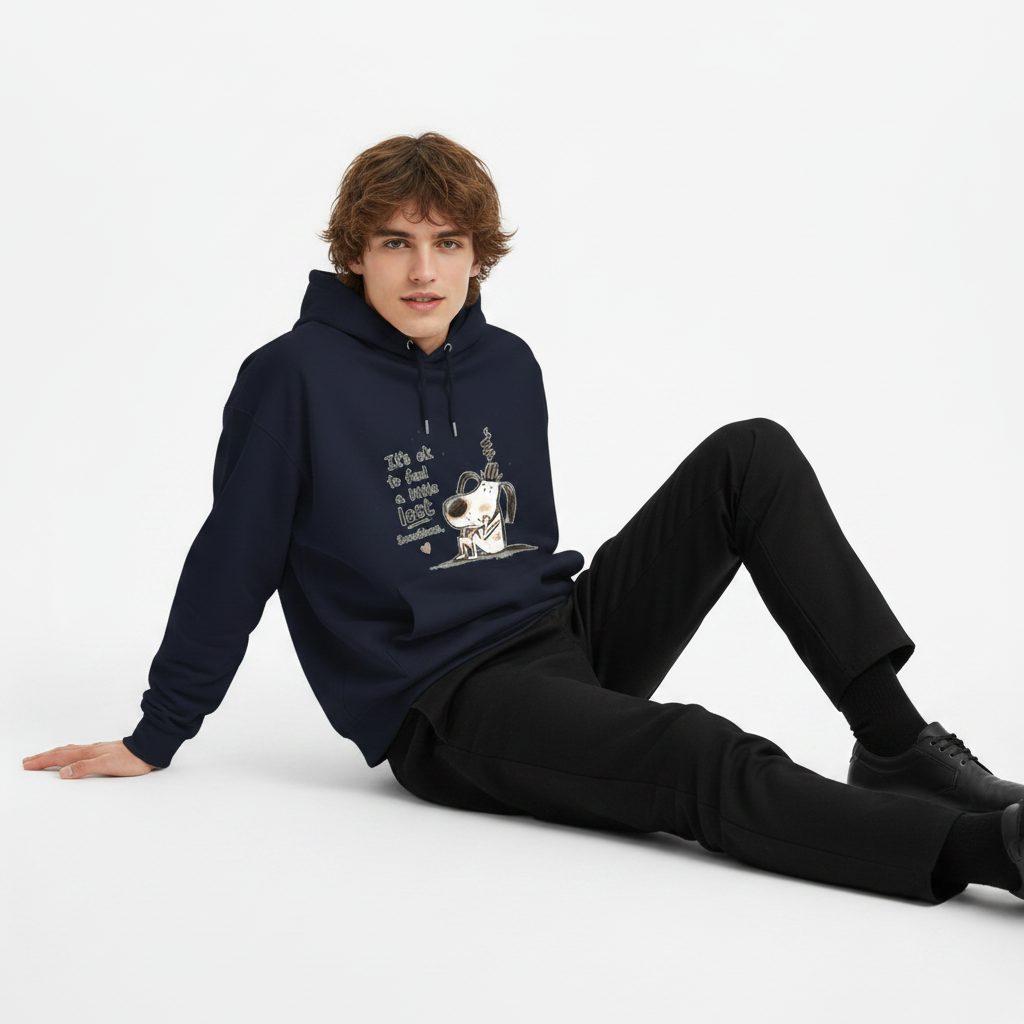 It's Ok To Feel Lost Cute Dog Graphic Hoodie H1148