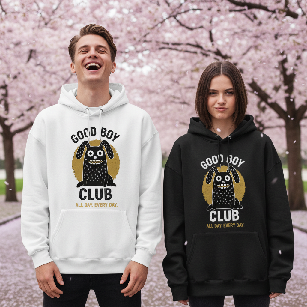 Good Boy Club Funny Monster Dog Graphic Hoodie H1124