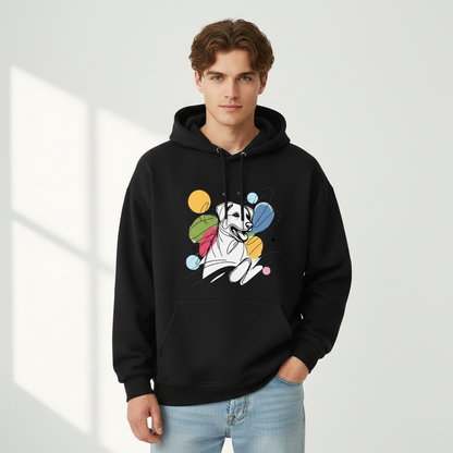 Colorful Abstract Line Art Dog Graphic Hoodie H1133