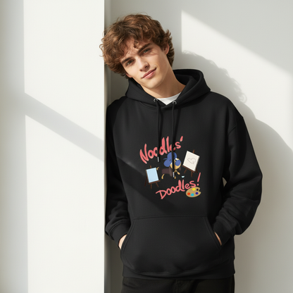 "Noodles' Doodles" Cute Artist Dachshund Graphic Hoodie H1142