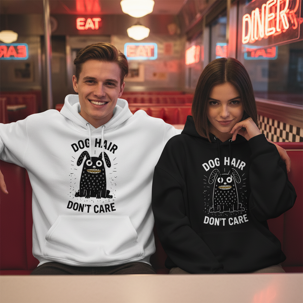 "Dog Hair Don't Care" Funny Monster Dog Hoodie H1126