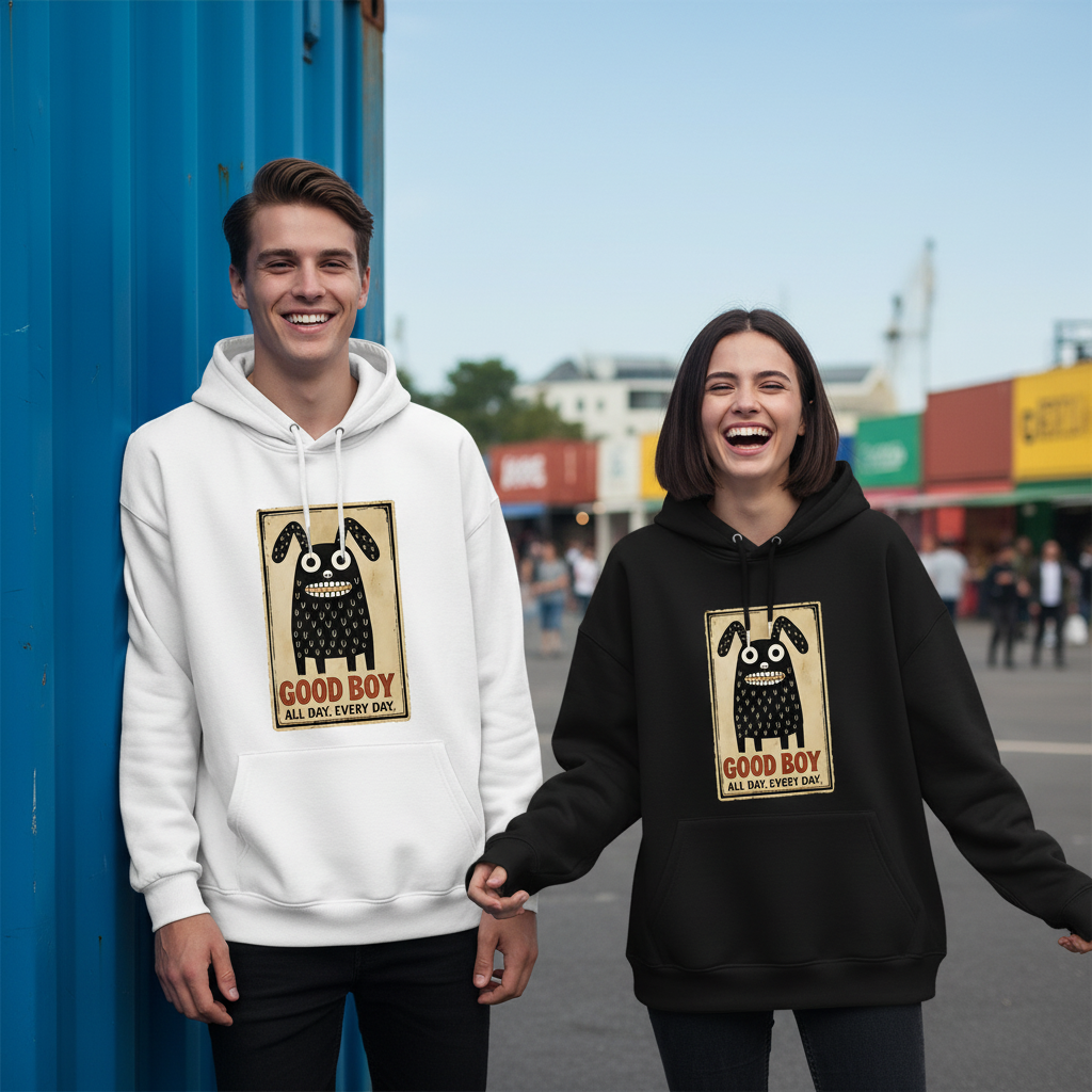 "Good Boy Every Day" Funny Monster Dog Graphic Hoodie H1123