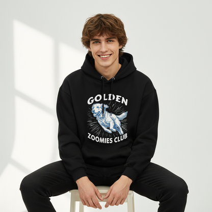Golden Zoomies Club Retro Golden Retriever Graphic Hoodie H1139