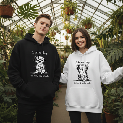 "I Did One Thing" Funny Tired Dog Graphic Hoodie H1121