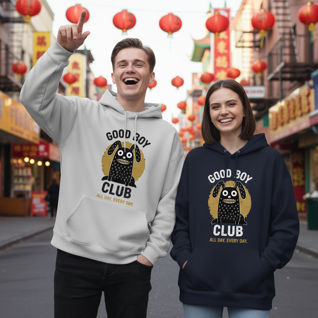 Good Boy Club Funny Monster Dog Graphic Hoodie H1124
