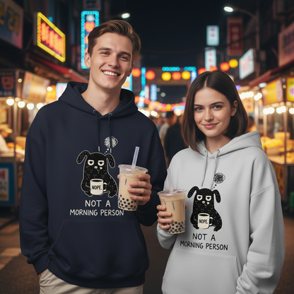 "Not a Morning Person" Funny Grumpy Dog Hoodie H1125