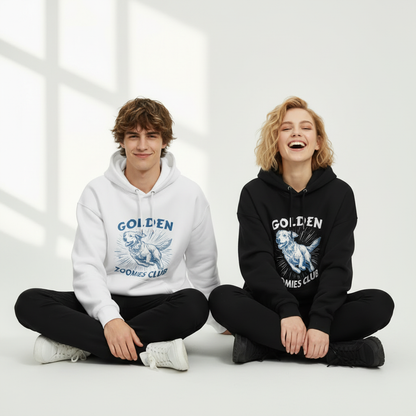 Golden Zoomies Club Retro Golden Retriever Graphic Hoodie H1139
