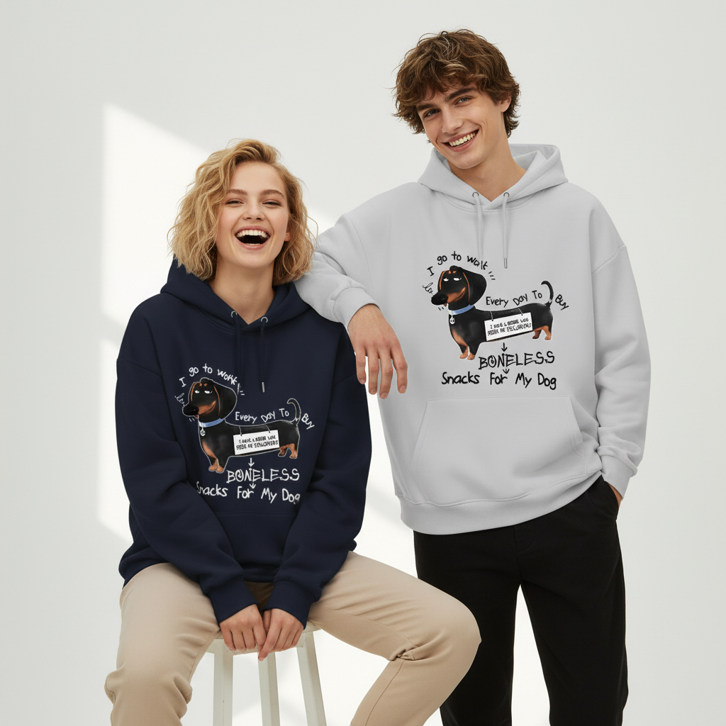 "Boneless Snacks for My Dog" Funny Dachshund Hoodie H1135