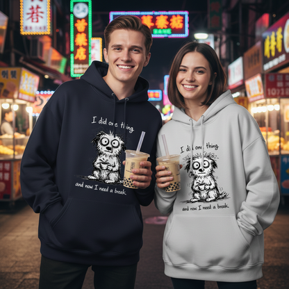 "I Did One Thing" Funny Tired Dog Graphic Hoodie H1121