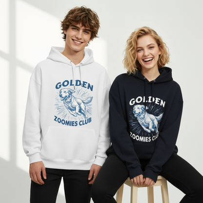 Golden Zoomies Club Retro Golden Retriever Graphic Hoodie H1139