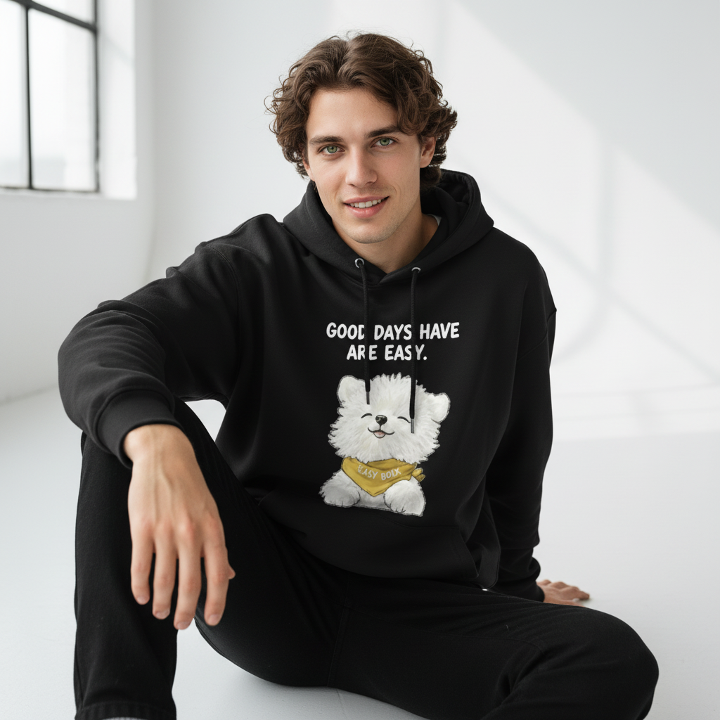 "Good Days Are Easy" Fluffy Bichon Dog Hoodie H1155