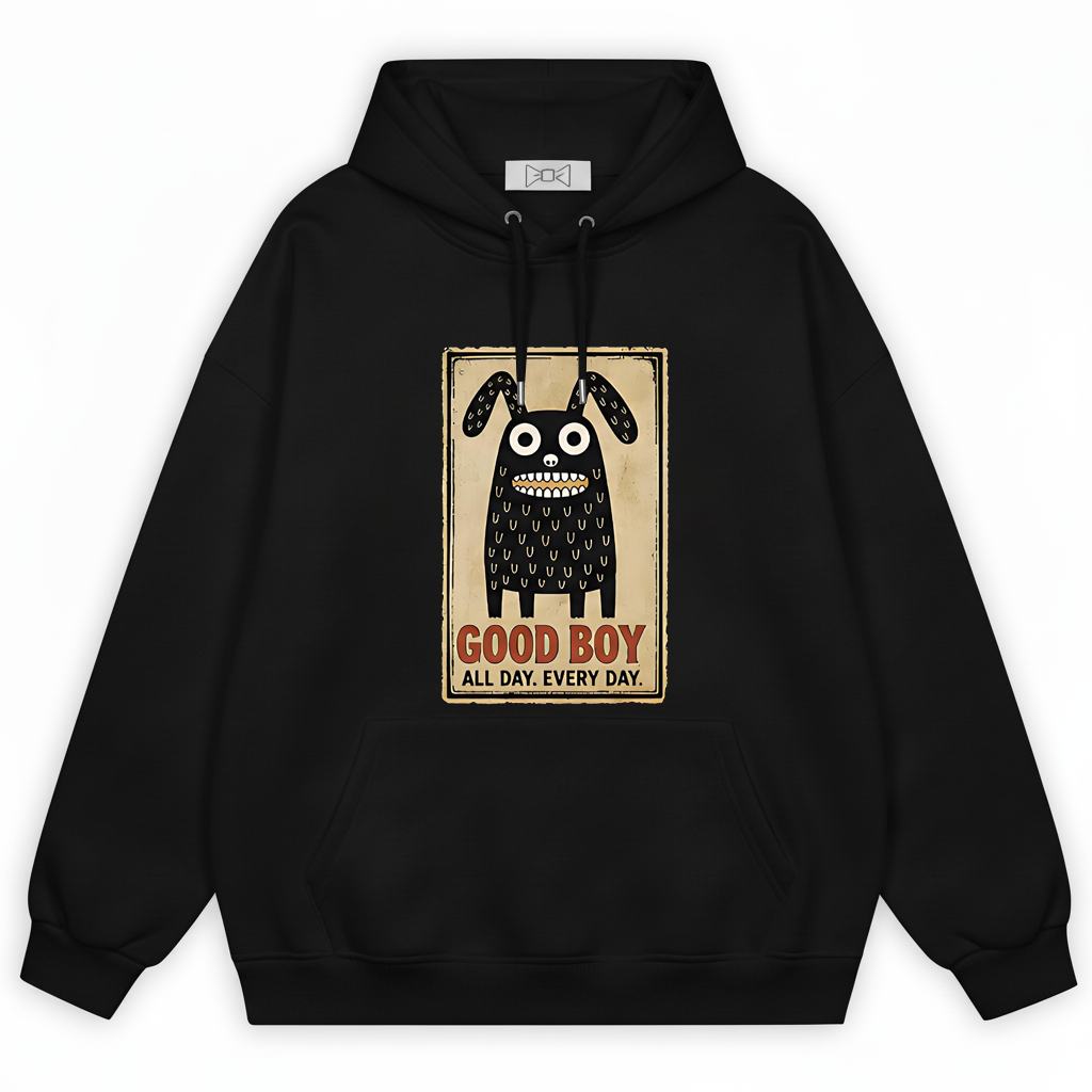 "Good Boy Every Day" Funny Monster Dog Graphic Hoodie H1123