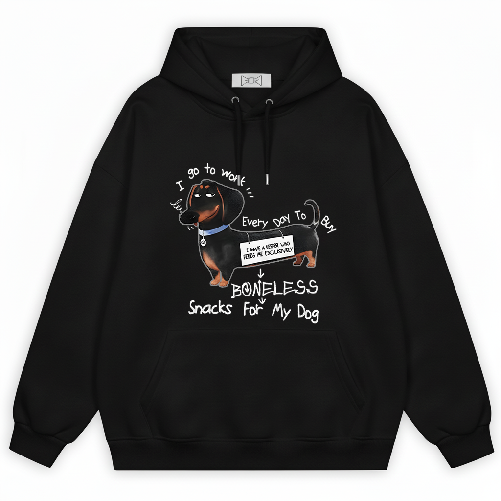 "Boneless Snacks for My Dog" Funny Dachshund Hoodie H1135