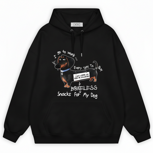 "Boneless Snacks for My Dog" Funny Dachshund Hoodie H1135