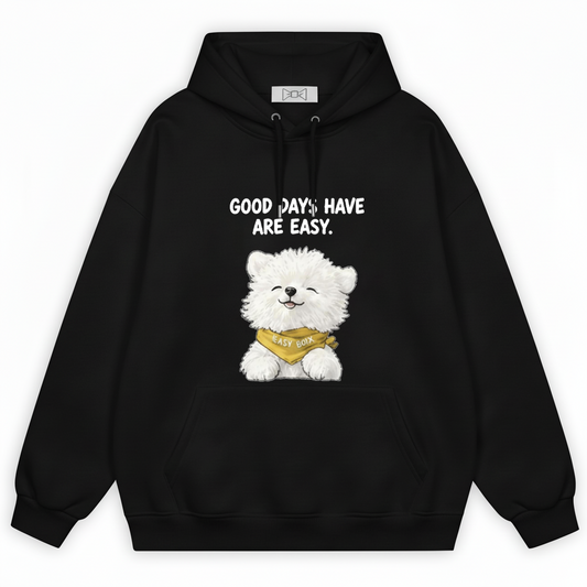 "Good Days Are Easy" Fluffy Bichon Dog Hoodie H1155