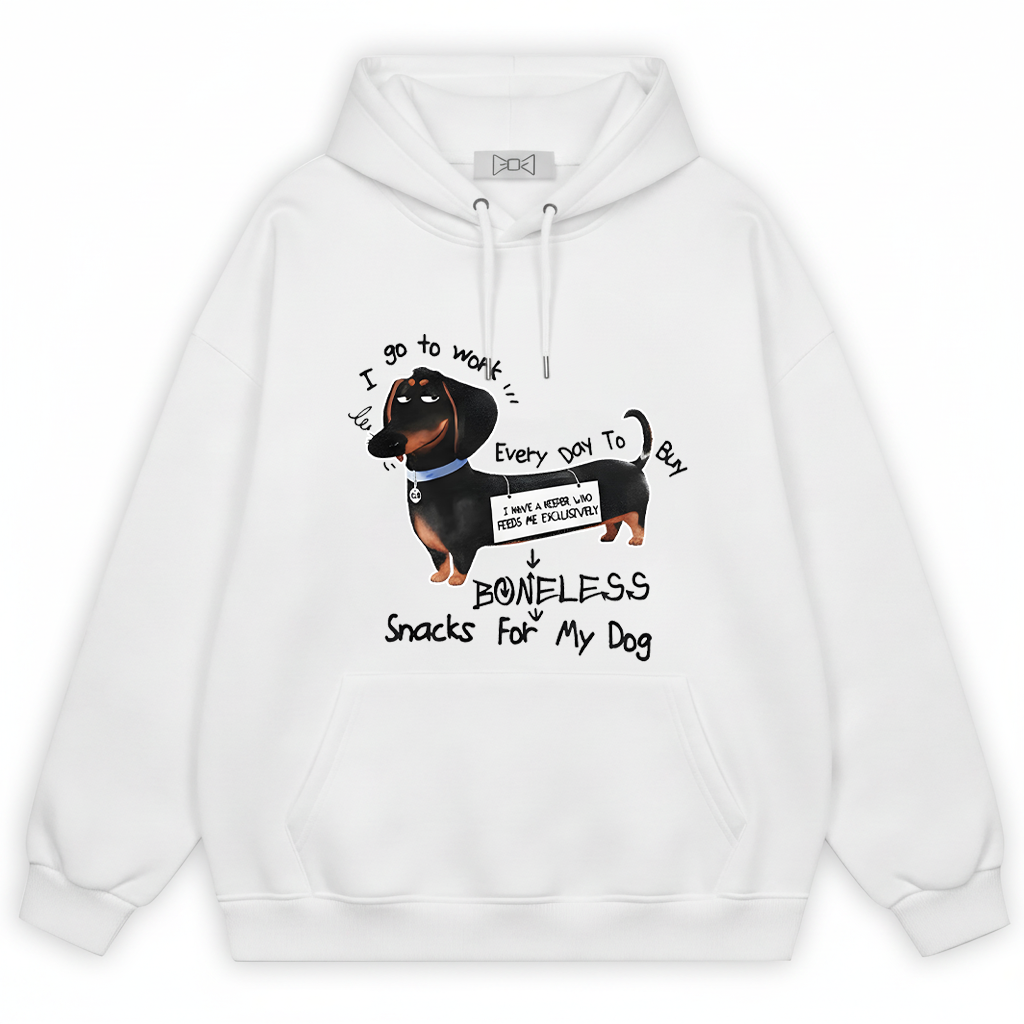 "Boneless Snacks for My Dog" Funny Dachshund Hoodie H1135
