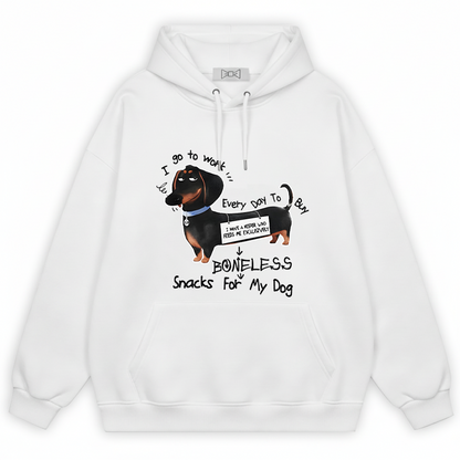 "Boneless Snacks for My Dog" Funny Dachshund Hoodie H1135