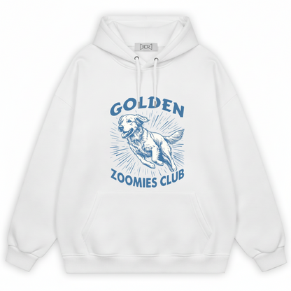 Golden Zoomies Club Retro Golden Retriever Graphic Hoodie H1139