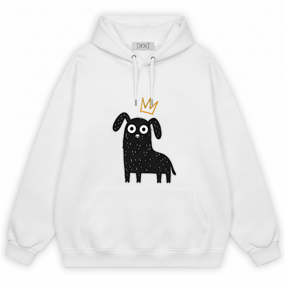 Crown Dog Minimalist Doodle Graphic Hoodie H1122