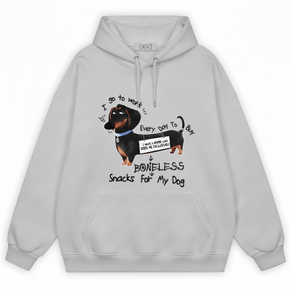 "Boneless Snacks for My Dog" Funny Dachshund Hoodie H1135