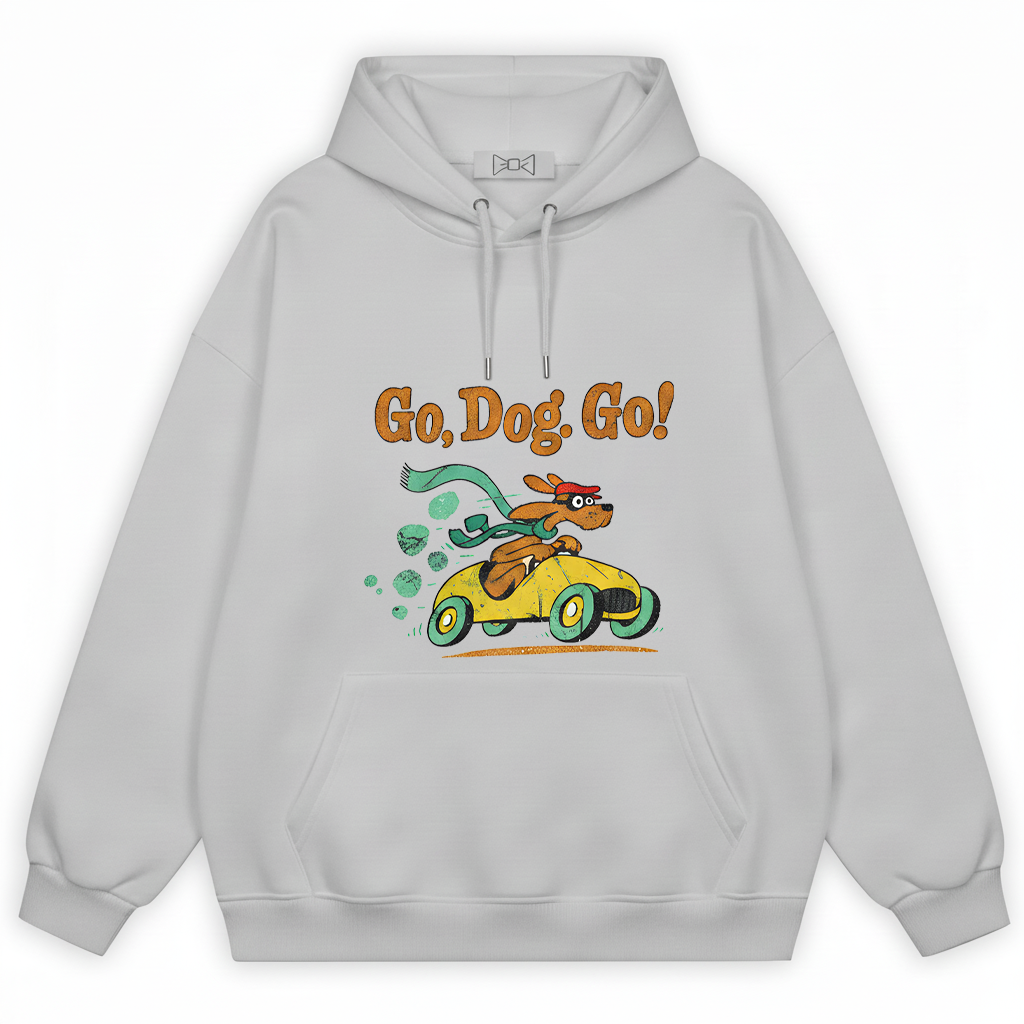 "Go Dog Go" Racing Dachshund Retro Funny Hoodie H1128