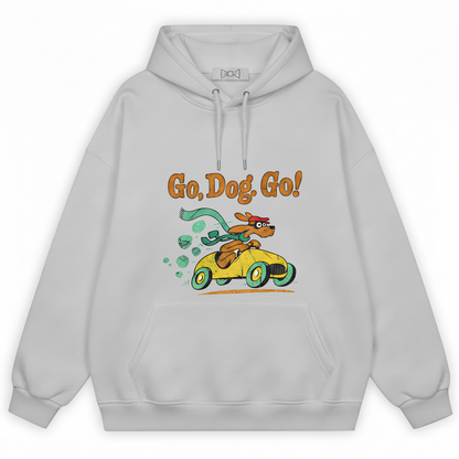 "Go Dog Go" Racing Dachshund Retro Funny Hoodie H1128
