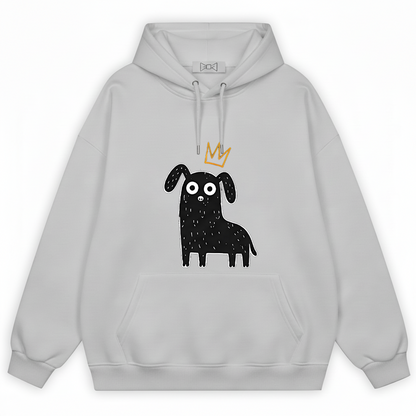 Crown Dog Minimalist Doodle Graphic Hoodie H1122