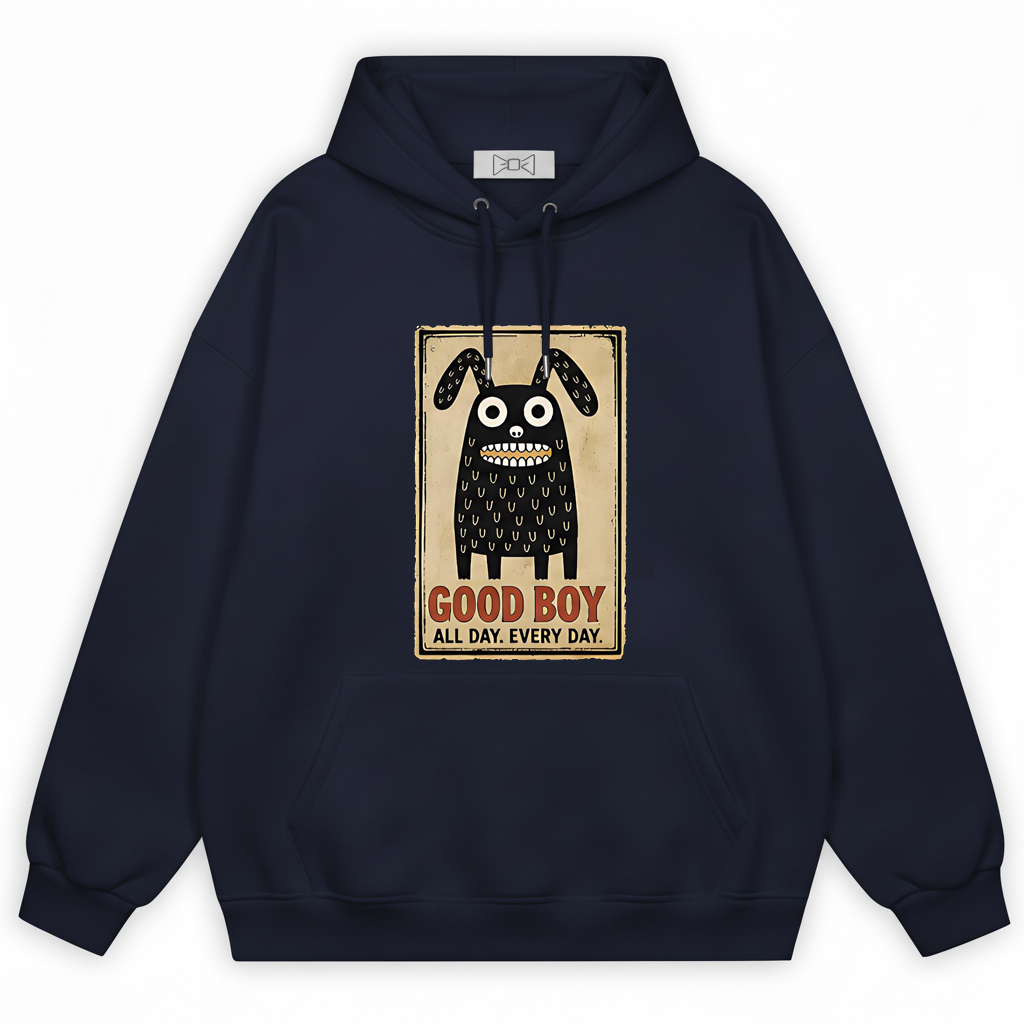 "Good Boy Every Day" Funny Monster Dog Graphic Hoodie H1123