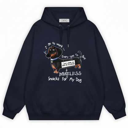 "Boneless Snacks for My Dog" Funny Dachshund Hoodie H1135