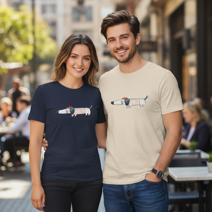 French Dachshund Graphic Tee | Funny Dog Lover T-Shirt T7001