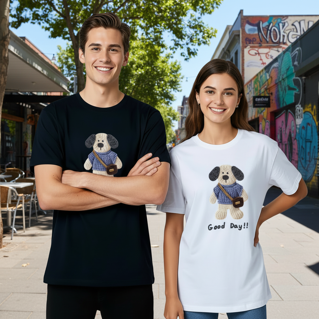 Good Day Dog Graphic Tee Cute Animal Lover T7002