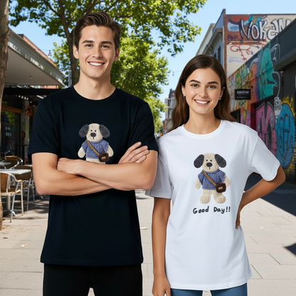 Good Day Dog Graphic Tee Cute Animal Lover T7002