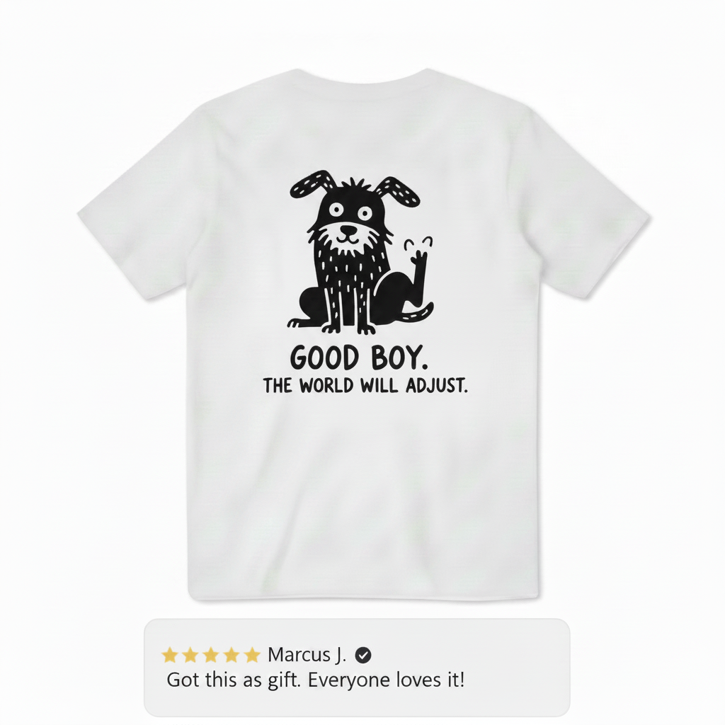 Good Boy. The World Will Adjust. Tee