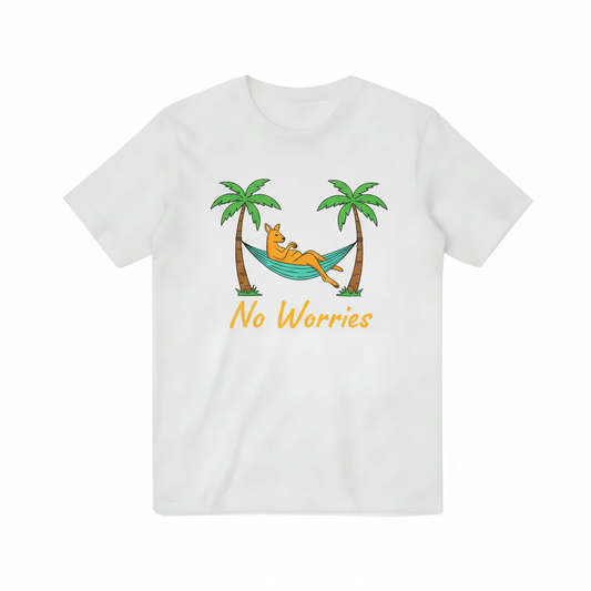 No Worries Kangaroo Hammock Graphic T-Shirt T3076