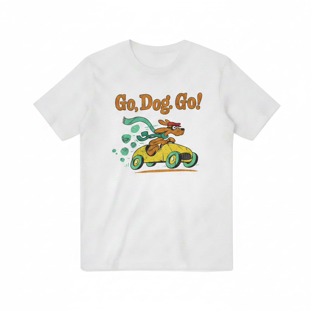Go Dog Go! Funny Racing Dog Graphic Tee – Dog Lover Gift T7102