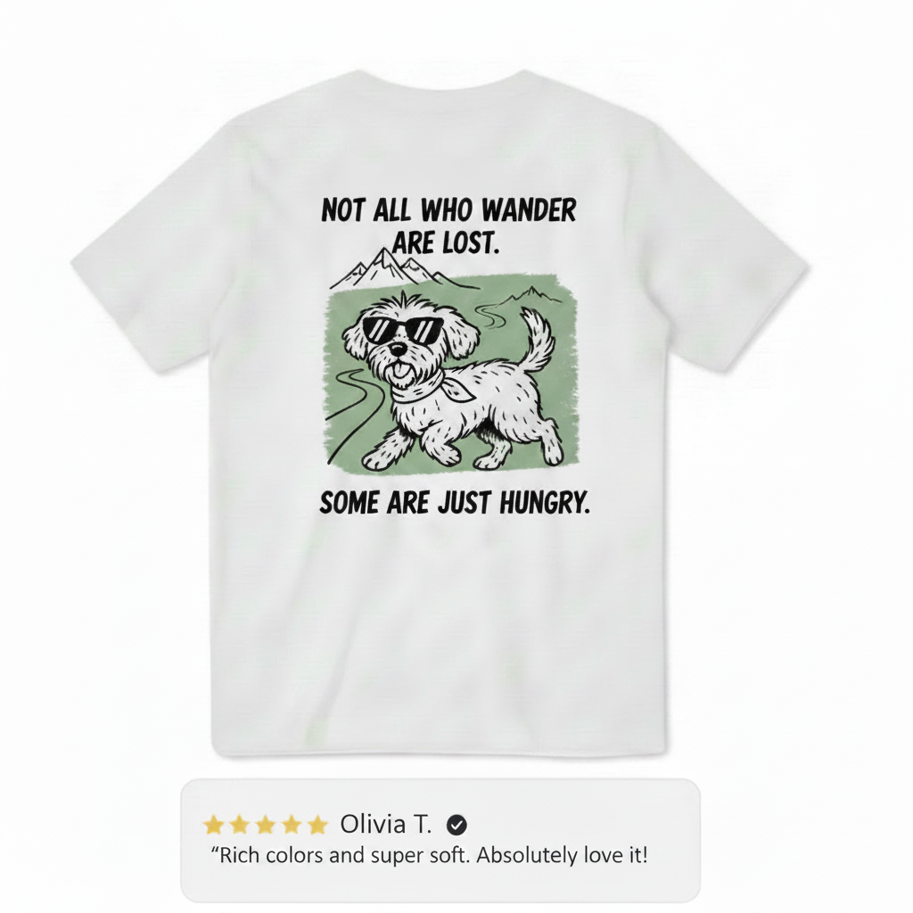 Not All Who Wander Are Lost. Some Are Just Hungry. Tee