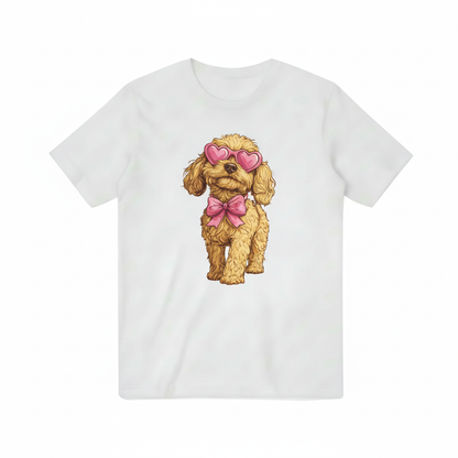 Glamorous Poodle Cute Dog Graphic T-Shirt T3091