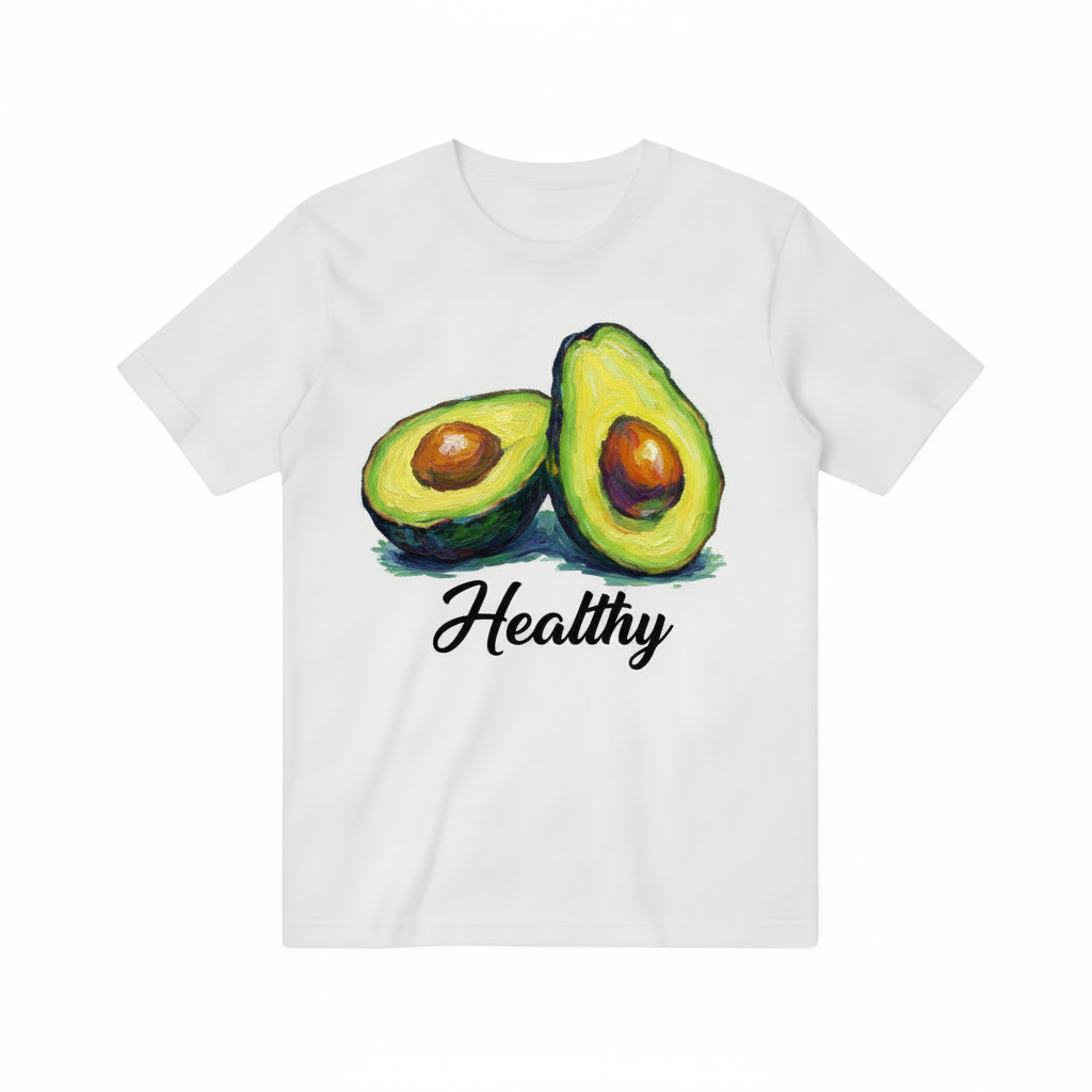 Modern Avocado Art Healthy Food Lover T-Shirt T3010