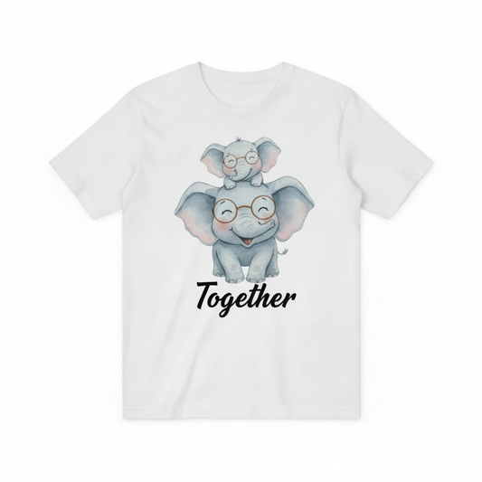 Tiny Trunk, Big Love Elephant Mom & Baby T-Shirt T3007