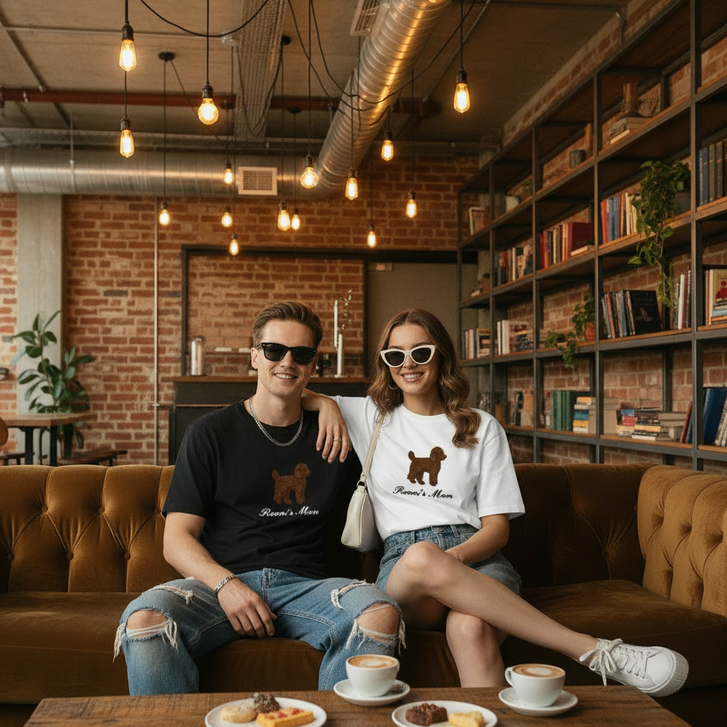 Industrial café lounging on sofa