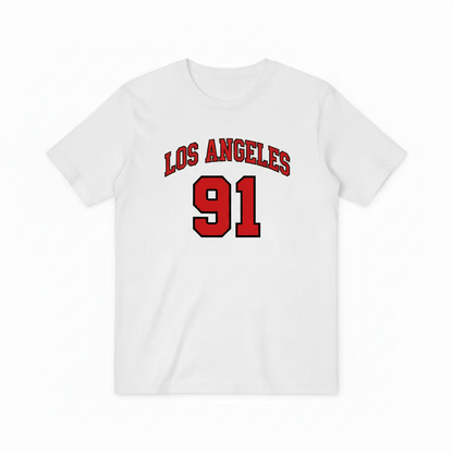 LOS ANGELES 91白色T恤效果图