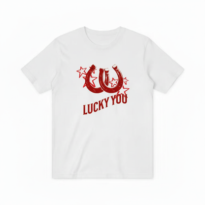 LUCKY YOU白色T恤效果图