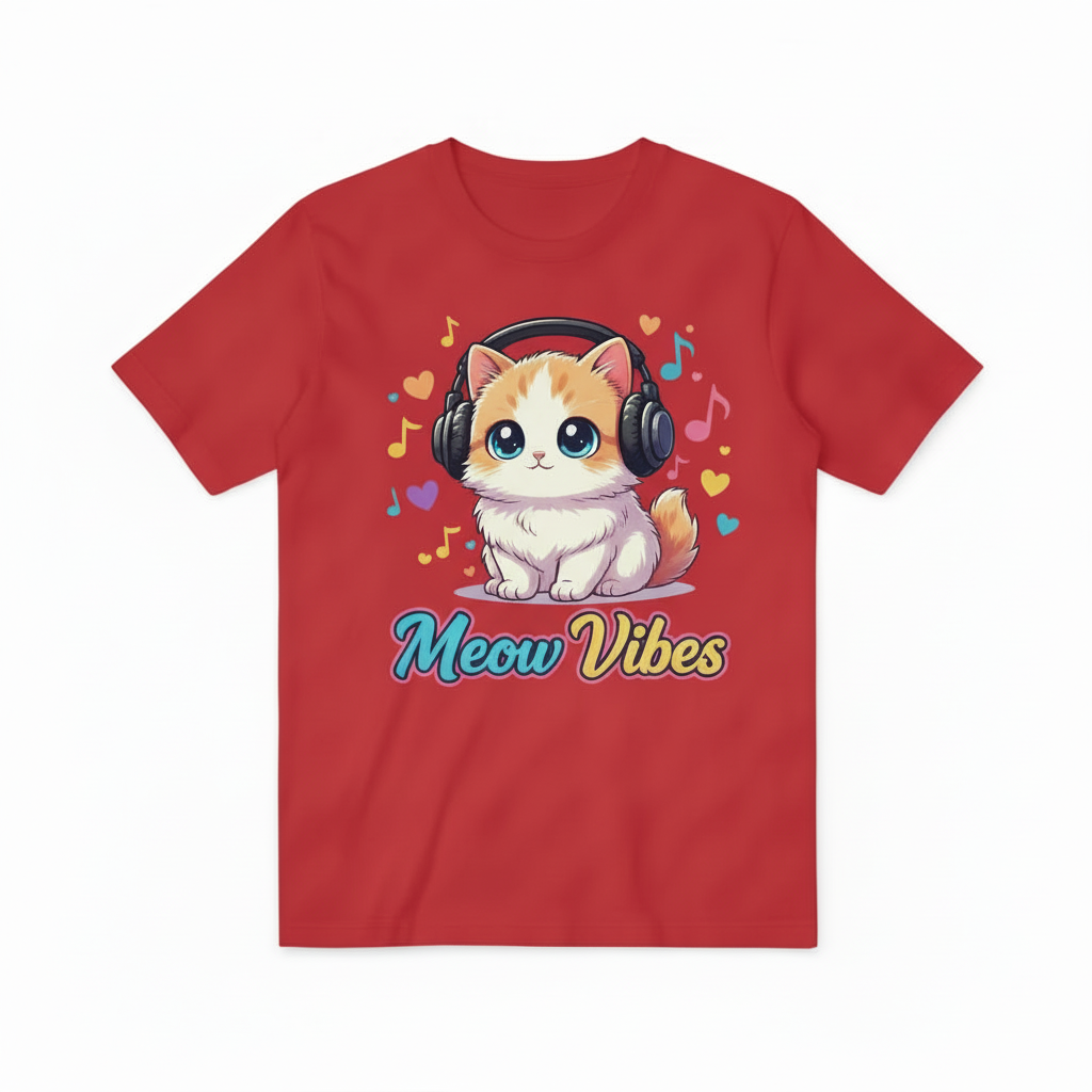 红色款 Meow Vibes T恤