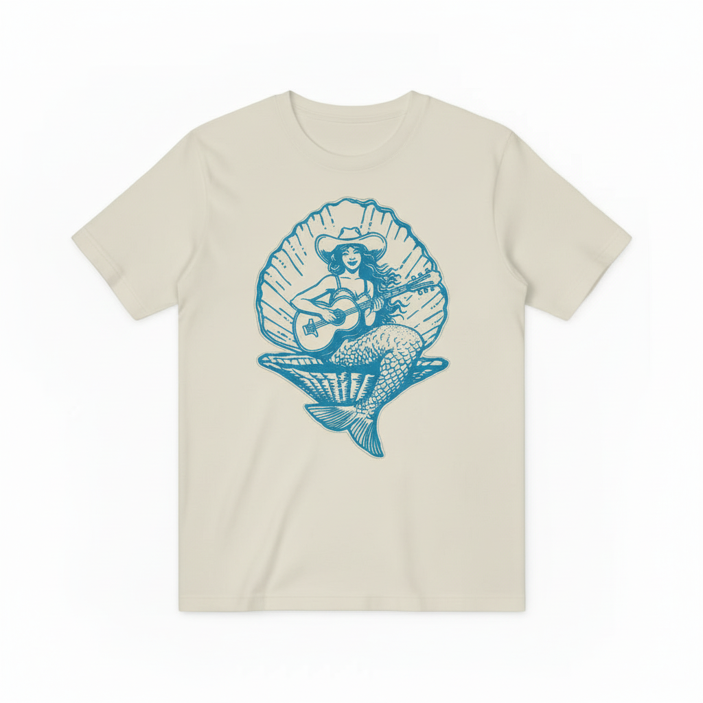 Mermaid Guitarist Design - Beige