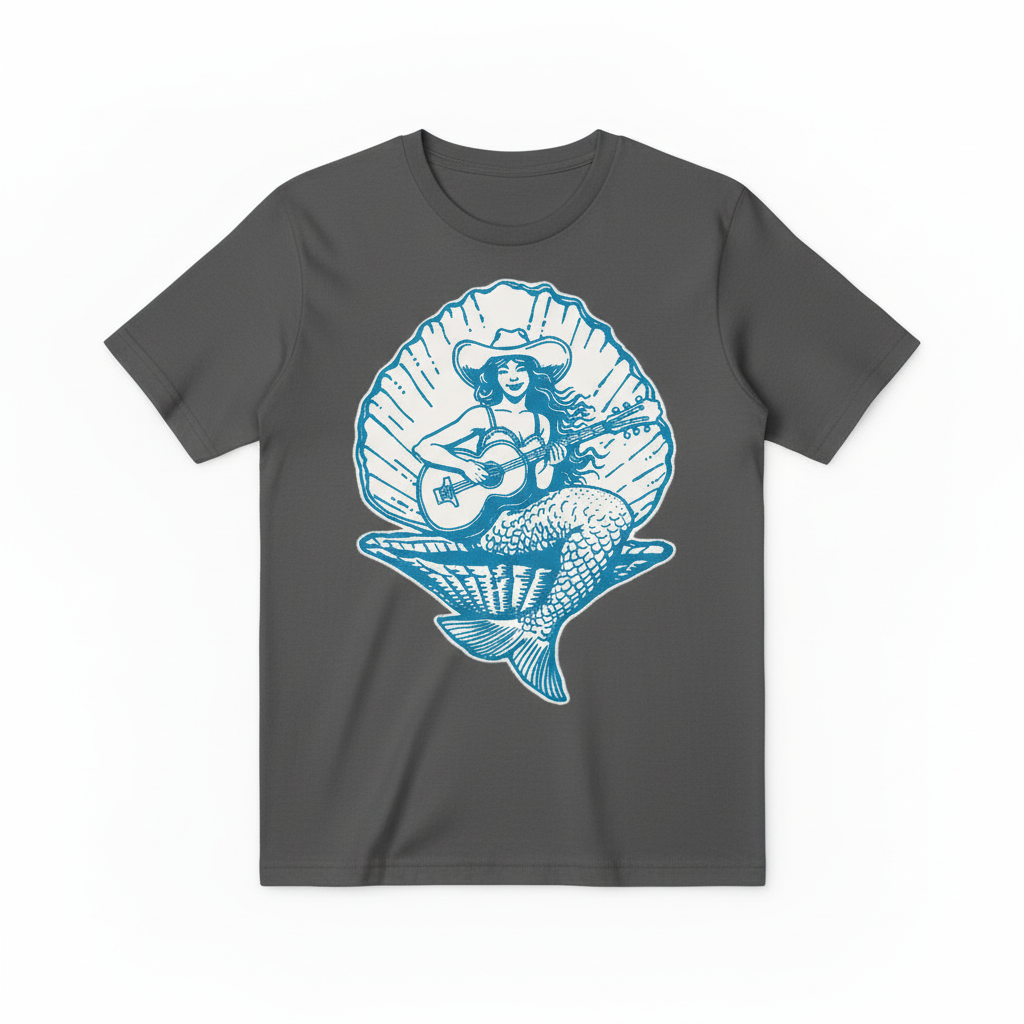 Mermaid Guitarist Design - Dark Gray