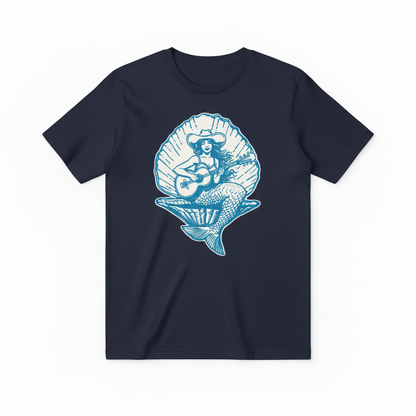 Mermaid Guitarist Design - Navy Blue