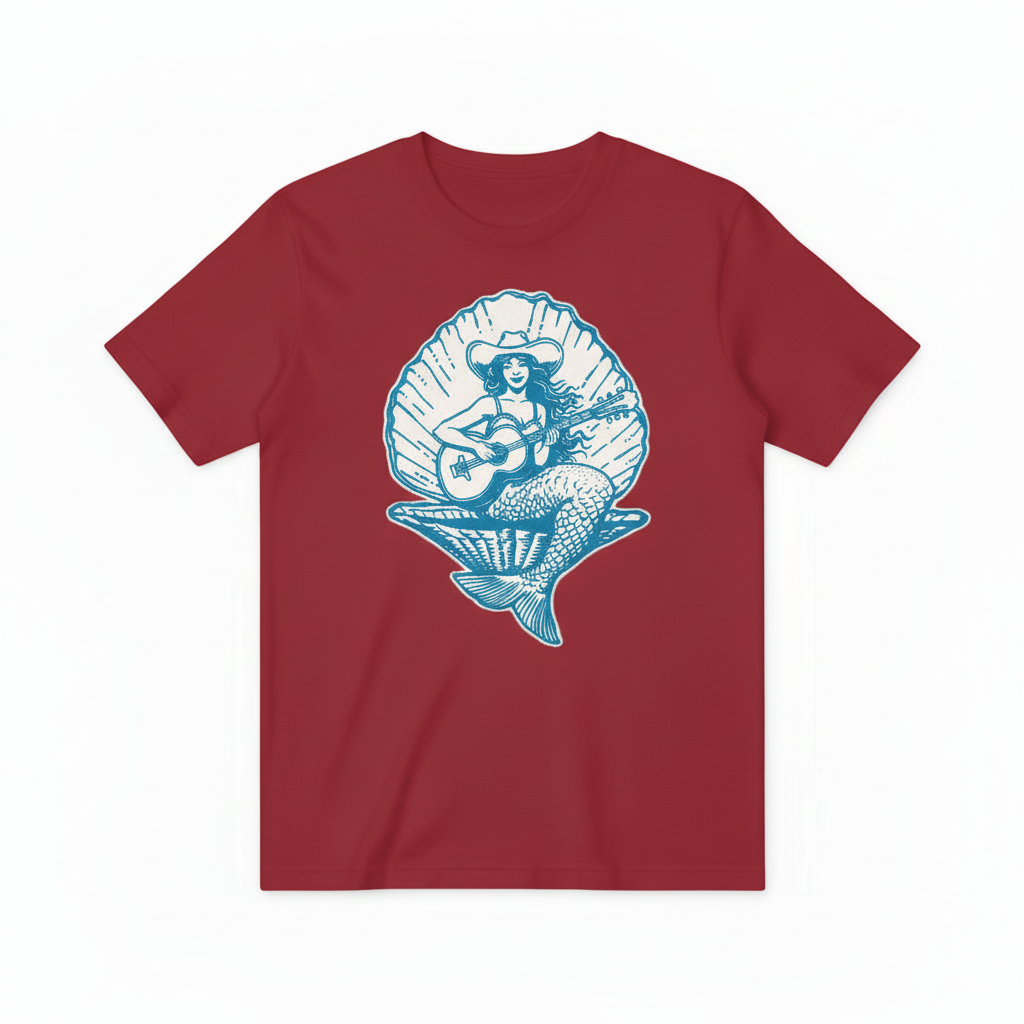 Mermaid Guitarist Design - Red